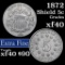1872 Shield Nickel 5c Grades xf