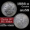 1886-o Morgan Dollar $1 Grades Choice AU/BU Slider (fc)