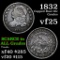 1832 Capped Bust Dime 10c Grades vf+