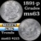 1891-p Morgan Dollar $1 Grades Select Unc