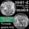 1947-d Walking Liberty Half Dollar 50c Grades Choice Unc