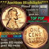 ***Auction Highlight*** Proof 1939 Lincoln Cent 1c Graded Gem++ Proof Red by USCG (fc)