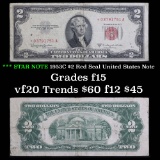 *** STAR NOTE 1953C $2 Red Seal United States Note Grades f+
