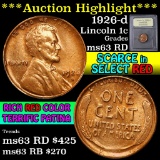1926-d Lincoln Cent 1c Graded Select Unc RD by USCG (fc)