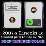 NGC 2007-s Lincoln Cent 1c Graded pr69 DCAM by NGC