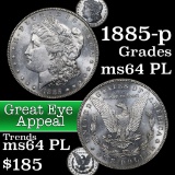1885-p Morgan Dollar $1 Grades Choice Unc PL