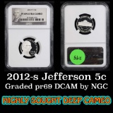 NGC 2012-s Denali Jefferson Nickel 5c Graded pr69 DCAM by NGC