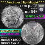 ***Auction Highlight*** 1878-p 7tf Morgan Dollar $1 Graded Choice+ Unc by USCG (fc)
