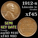1912-s Lincoln Cent 1c Grades xf+