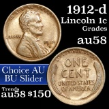 1912-d Lincoln Cent 1c Grades Choice AU/BU Slider