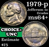 1979-p Jefferson Nickel 5c Grades Choice+ Unc