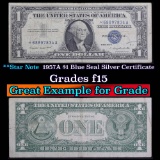 **Star Note  1957A $1 Blue Seal Silver Certificate Grades f+