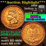 ***Auction Highlight*** 1908 Indian Cent 1c Graded GEM Unc RD by USCG (fc)