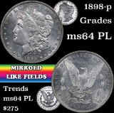 1898-p Morgan Dollar $1 Grades Choice Unc PL