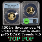 ANACS 2004-s Sacagawea Dollar 1 Graded pr70 DCAM by ANACS