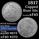 1817 Capped Bust Half Dollar 50c Grades xf+ (fc)