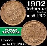 1902 Indian Cent 1c Grades Choice Unc RD