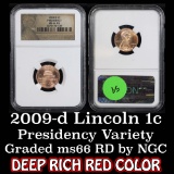 NGC 2009-d Presidency Lincoln Cent 1c Graded ms66 RD by NGC