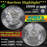 ***Auction Highlight*** 1898-p Morgan Dollar $1 Graded Choice Unc+ DMPL by USCG (fc)