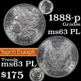1888-p Morgan Dollar $1 Grades Select Unc PL