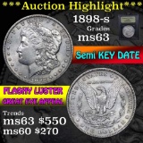 ***Auction Highlight*** 1898-s Morgan Dollar $1 Graded Select Unc by USCG (fc)