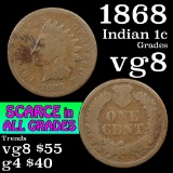 1868 Indian Cent 1c Grades vg, very good