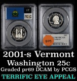 PCGS 2001-s Vermont Washington Quarter 25c Graded pr69 DCAM by PCGS