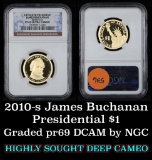 NGC 2010-s James Buchannan Presidential Dollar $1 Graded pr69 DCAM by NGC