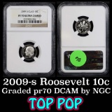 NGC 2009-s   Roosevelt Dime 10c Graded pr70 DCAM by NGC