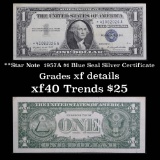 **Star Note  1957A $1 Blue Seal Silver Certificate Grades xf details