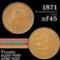 1871 Prince Edward Island Canadian penny 1c Grades xf+