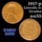 1917-p Lincoln Cent 1c Grades Choice AU