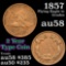 1857 Flying Eagle Cent 1c Grades Choice AU/BU Slider (fc)