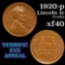 1920-p Lincoln Cent 1c Grades xf