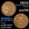 1833 Classic Head half cent 1/2c Grades Select AU (fc)