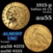 1915-p Gold Indian Quarter Eagle $2 1/2 Grades Choice AU (fc)
