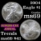 2004 Silver Eagle Dollar $1 Grades ms69