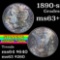 1890-s Rainbow Toned Morgan Dollar $1 Grades Select+ Unc (fc)