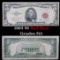 1963 $5 Red seal United States Note Grades f+