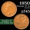 1950 George VI Canadian penny 1c Grades xf+