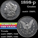 1898-p Morgan Dollar $1 Grades Select Unc+ DMPL (fc)