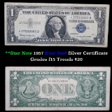 **Star Note  1957B $1 Blue Seal Silver Certificate Grades f+