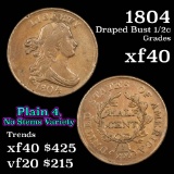 1804 Draped Bust Half Cent 1/2c Grades xf (fc)