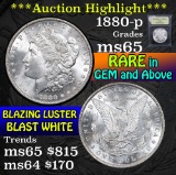***Auction Highlight*** 1880-p Morgan Dollar $1 Graded GEM Unc by USCG (fc)