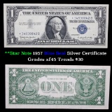 **Star Note  1957B $1 Blue Seal Silver Certificate Grades xf+