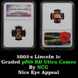 NGC 2002-s  Lincoln Cent  1c Graded pr69RD DCAM by NGC