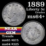 1889 Liberty Nickel 5c Grades Choice+ Unc (fc)