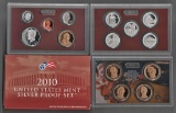 2010 United States Silver Proof Set - 14 pc set, about 1 1/2 ounces of pure silver