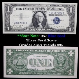 **Star Note  1957B $1 Blue Seal Silver Certificate Grades Choice AU/BU Slider