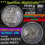 ***Auction Highlight*** 1849-p Seated Liberty Dollar $1 Graded Choice AU by USCG (fc)